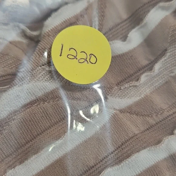 Joseph Ribkoff Tan And White Mesh & Silky Knit Trapeze Jacket Sz 6